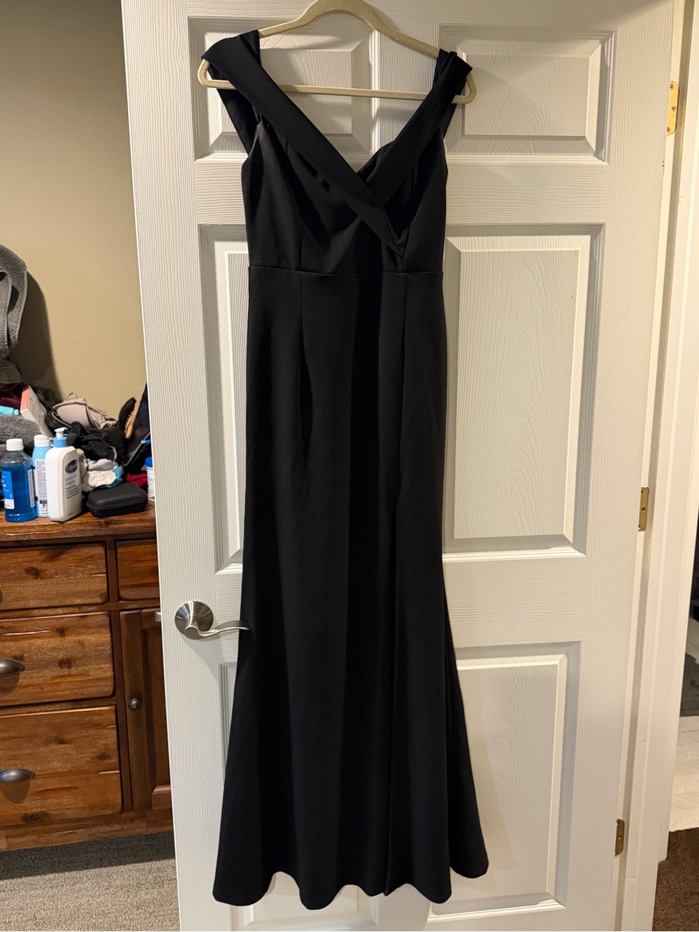 Lulu's Black Off-the-Shoulder Maxi Gown